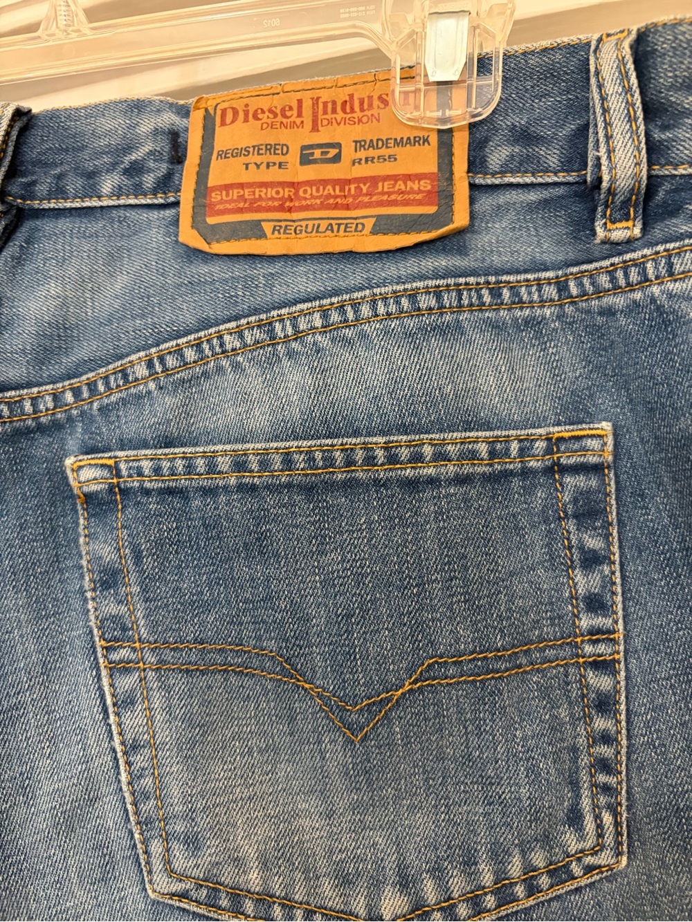 Diesel Industry Denim Division Jeans Men's 38x30 Italy Buttonfly Type RR55 - Picture 5 of 11